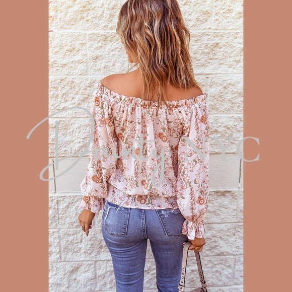 Puff Sleeve Ruffle Floral Print Blouse - Picture 5 of 9